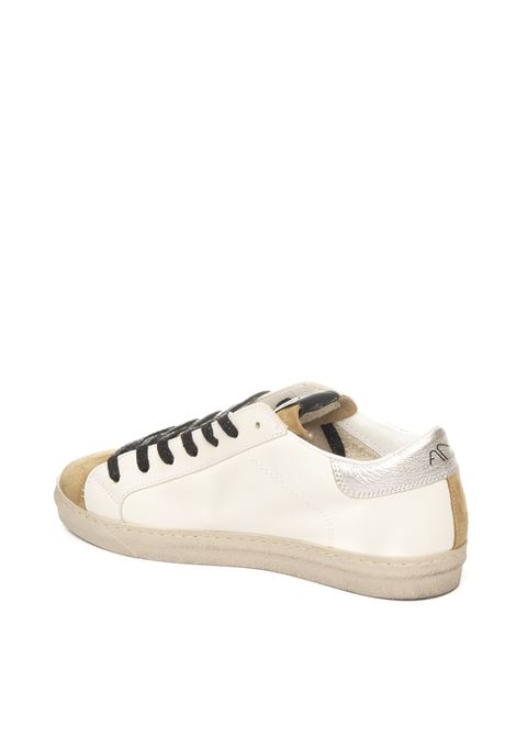 White/beige glitter logo sneaker AMA BRAND DELUXE | 2902SNK-BIA/BEIGE